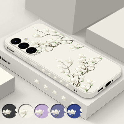 Case For Samsung S25 S23 S22 S21 Ultra S24 FE A56 A16 A35 A55 TPU Flower Cover