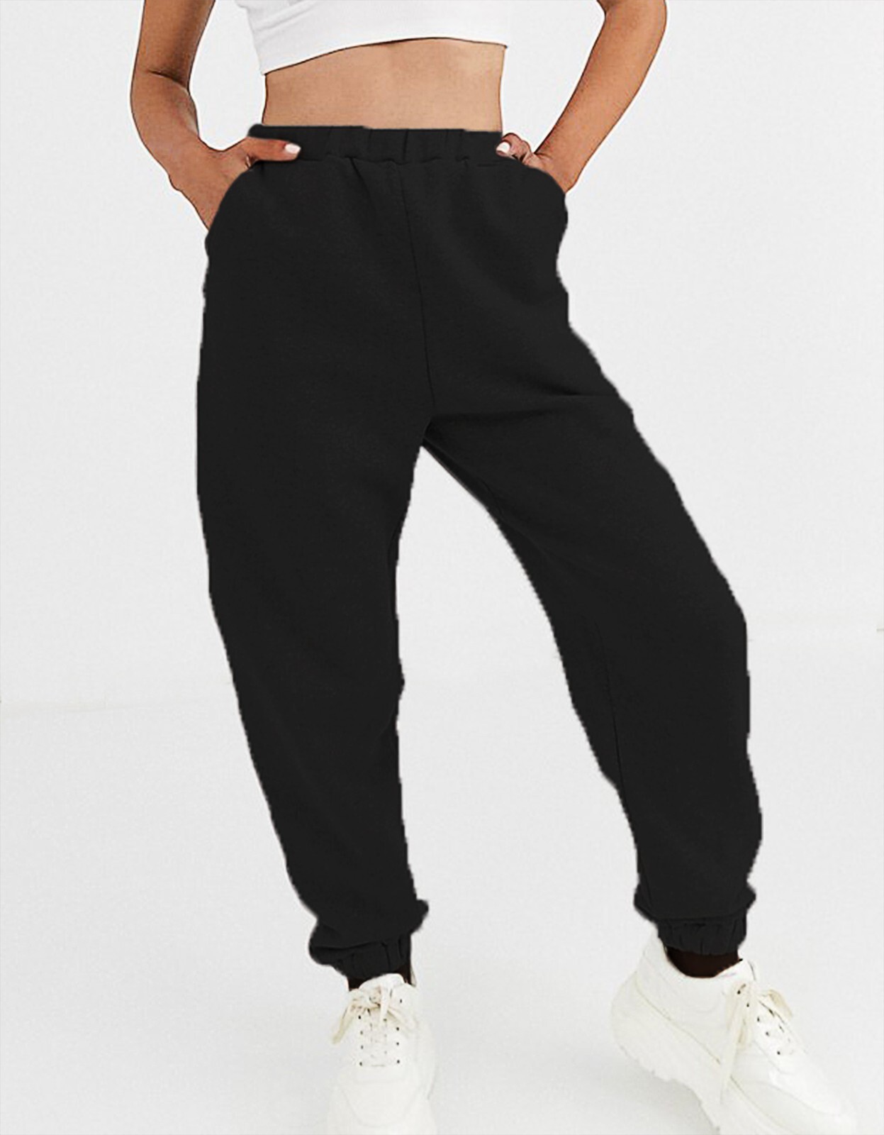 LADIES OVERSIZE JOGGING BOTTOMS CASUAL GYM OUTWEAR TROUSER RUNNING JOGGERS PANTS