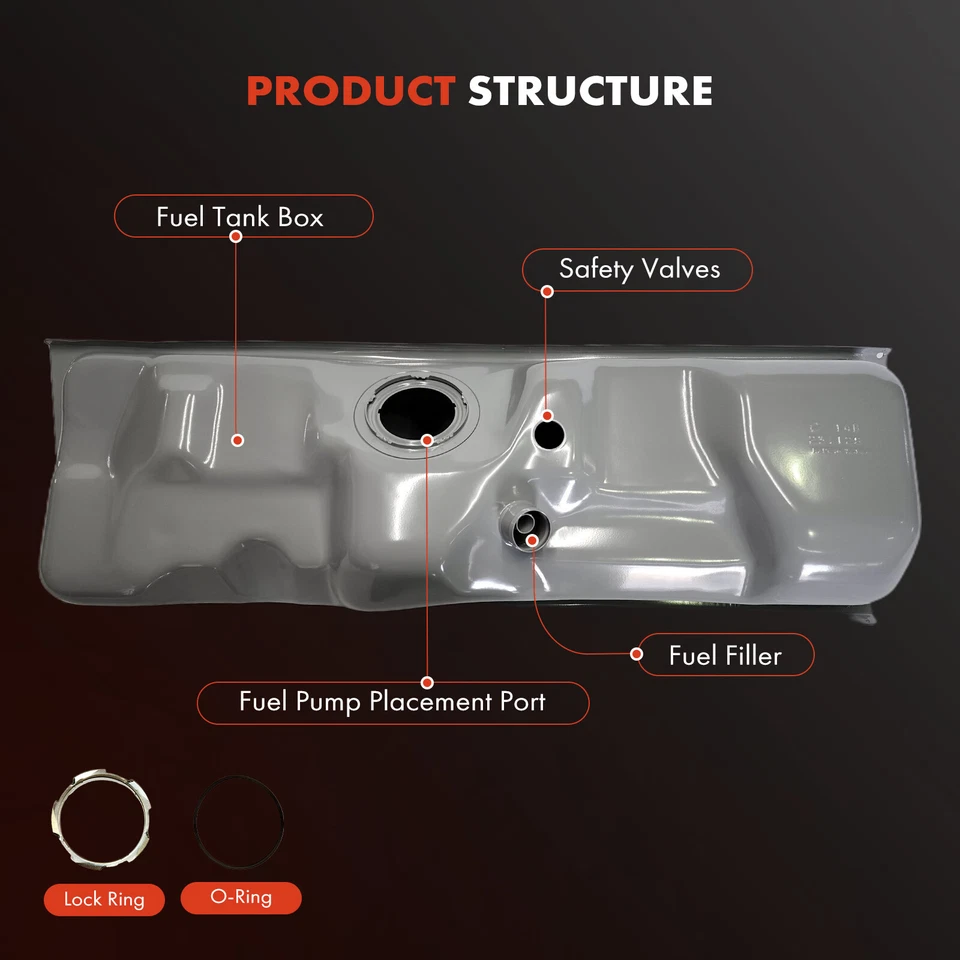 Новый топливный бак из оцинкованной стали 16,5 галлона для Ford F-150 F-250 F-350 1985-1986 - Изображение 2 из 4