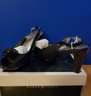 Karen Scott "Brandyy" Black Peep Toe Heels Sandals Shoes Sz 7.5 New with Box — photo 1
