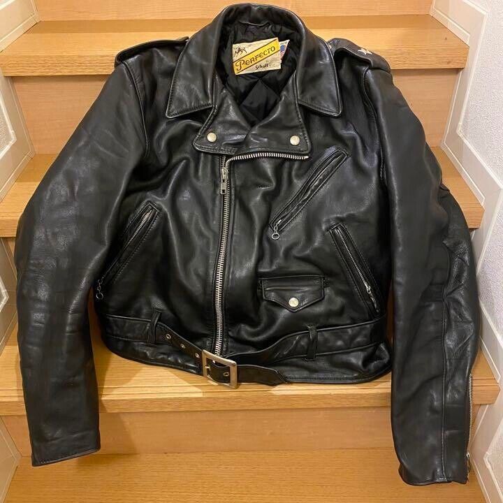 Schott Perfecto Leather Riders Jacket 113 Size 42 One Star Made in USA