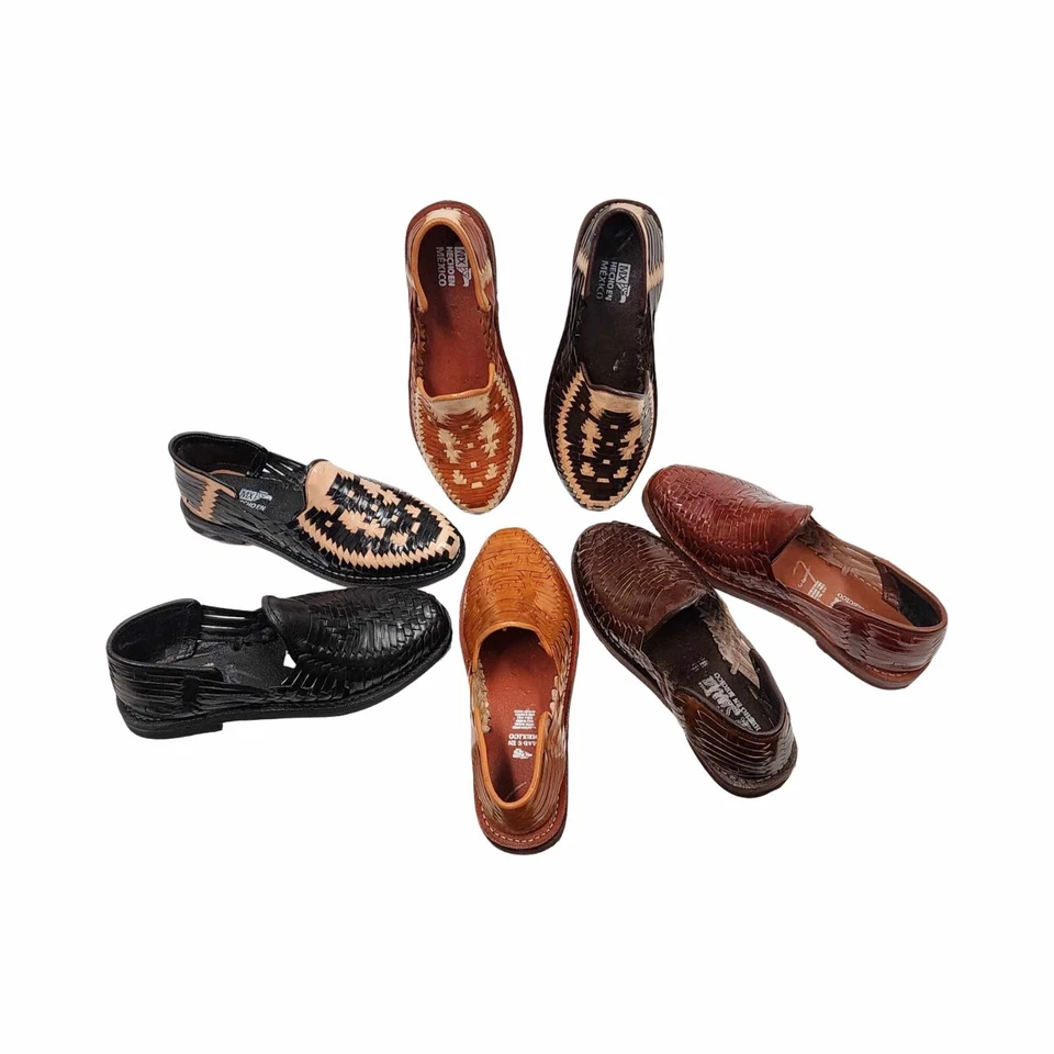 Men's Genuine Leather Mexican Closed Toe Authentic Huarache Sandals Hand Crafted - Image 2 of 2