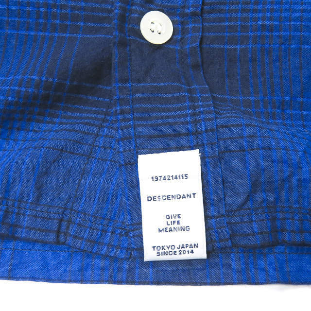 DESCENDANT Japan VANNING CHECK SHIRT Check work shirt 2 Navy DESCENDANT Japan VANNING CHECK SHIRT Check work shirt 2 Navy