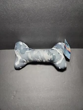 Greenbrier Kennel Club Bone Shaped Crinkle, Squeaker & Plush Dog Toy- 9" Long