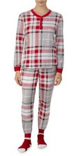 New Secret Treasures Red Women's 3-piece Pajama Set with Socks Size Medium 8-10