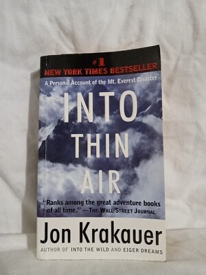 Jon Krakauer / Into Thin Air Paperback Book  Vintage Paperback Mt Everest