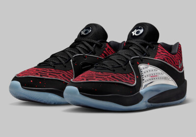 Nike Kevin Durant KD 16 Slim Reaper Black Silver Fire Red