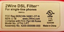 2WIRE DSL Filter  LFT4-1-PT   DSL/HPNA PHONE Filter