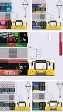 Bastelbögen GT6N Berlin div Farbvarianten Maßstab 1:87 H0 Strassenbahn Tram
