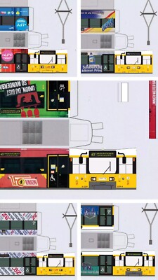 Bastelbögen GT6N Berlin div Farbvarianten Maßstab 1:87 H0 Strassenbahn Tram
