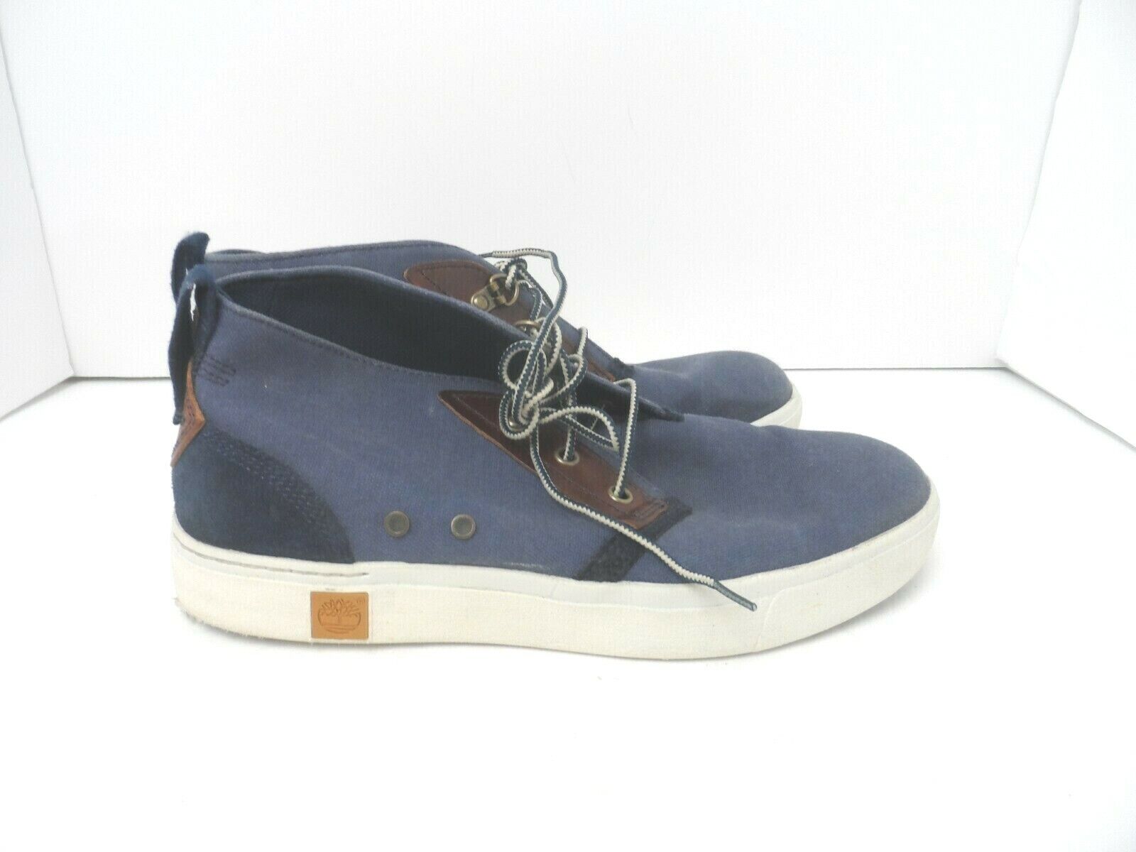 schuifelen bruiloft Gaan Timberland Men&#039;s Canvas/Leather Boots Sensorflex Comfort System Blue -  Size 8 | eBay