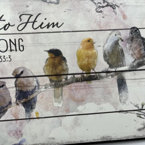 P. Graham Dunn Psalm 33:3 “Sing To Him A New Song” Wood Wall Decor 16x8” - Picture 3 of 11