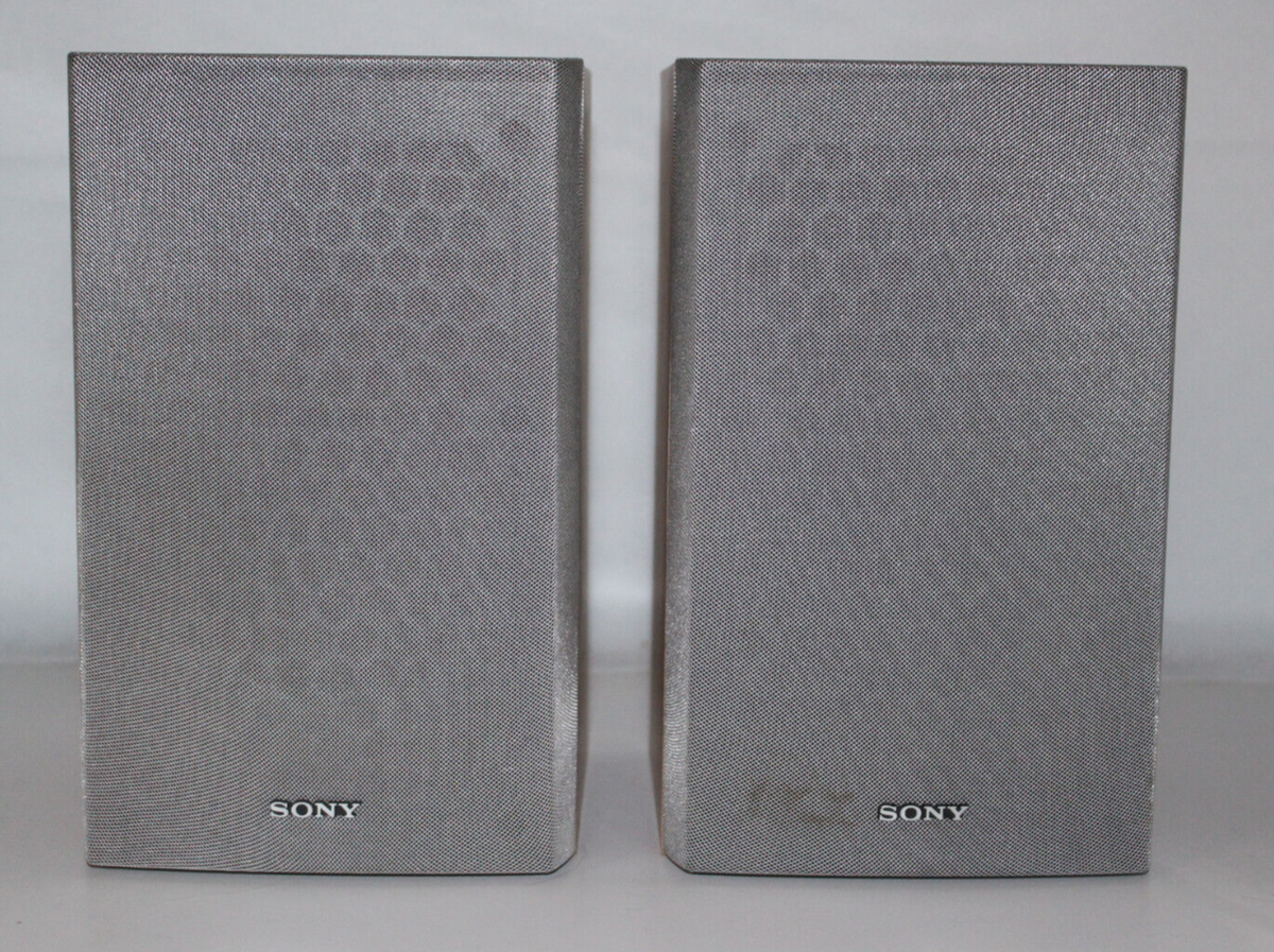 Sony SS-CNEZ3 Bookshelf Speakers 6 Ohms Wood Grain Case Sides 9 x