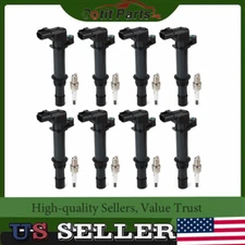 8* Ignition Coil + Iridium Spark Plug For 1999-2008 Jeep Grand Cherokee 4.7L V8