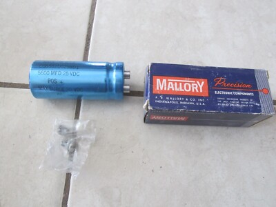 Mallory CGS Capacitor CGS562U025BD1 5600 MFD 25 VDC POS Max Surge 30 VDC NIB!
