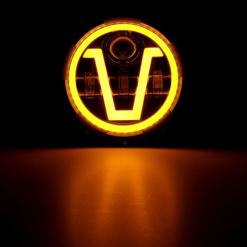 Faro LED cromado de 7" + luces de paso para Harley Davidson Touring Road King Foto 4 de 4