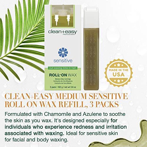 Clean + Easy Medium Sensitive Roll-On Wachs Nachfüller, für hygienische Gesichts- und Körper... - Bild 4 von 7