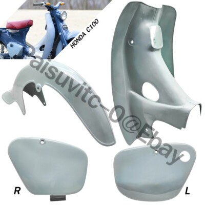 Fit HONDA SUPERCUB C100 C105 PLASTIC SET LEGSHIELD FRONT FENDER SIDE COVER R+L