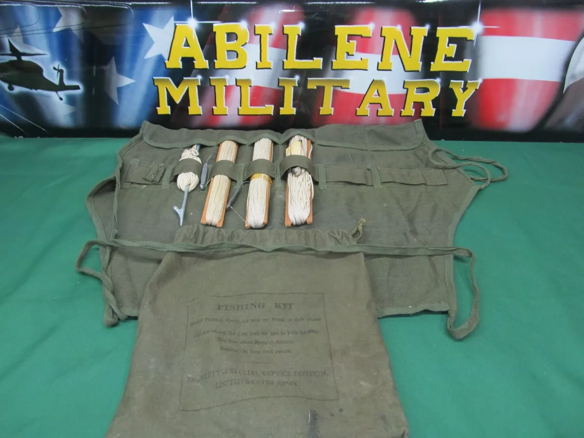 WWII USAAF Army Air Force Bailout Survival Emergency Fishing Kit