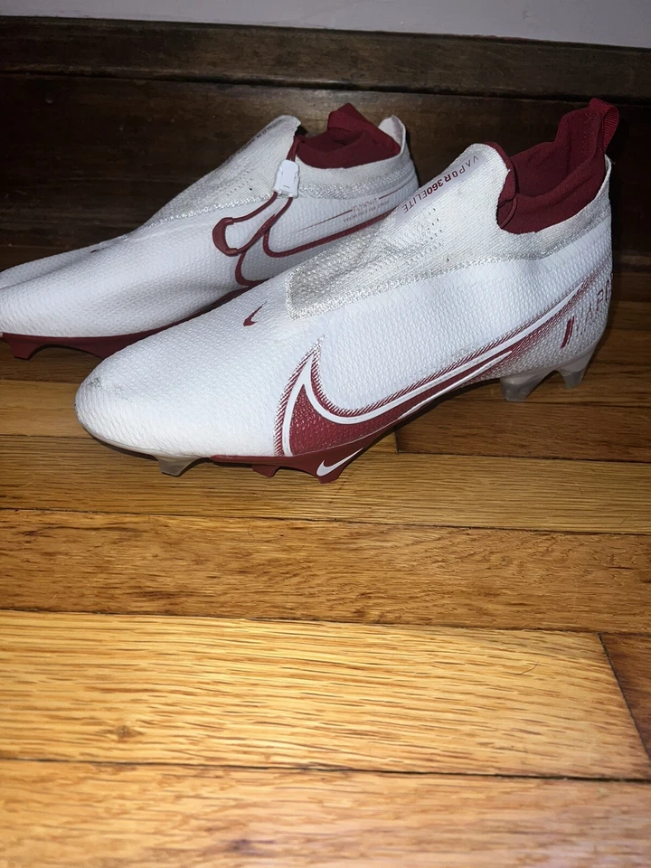 NIKE TEAM ISSUED OKLAHOMA SOONERS VAPOR ELITE 360 FOOTBALL CLEATS sz 13 - Image 3 of 4