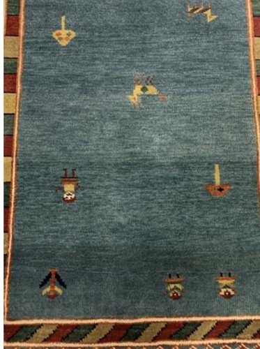 Stunning Tribal oriental rug Runner new Gabbeh Hand knotted motifs New 2.6x5.11 - Picture 5 of 8