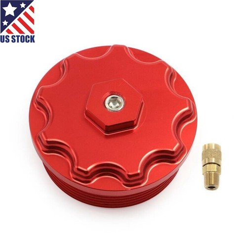 Billet Aluminum Fuel Filter Cap Pressure Port For Ford 6.0L 200307 eBay