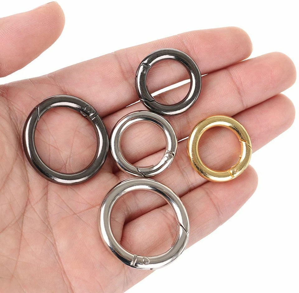 Carabiner Snap Hook Clip O-Ring Karabiner Keychain Keyring Key Ring Clips Clasp - image 4 of 4