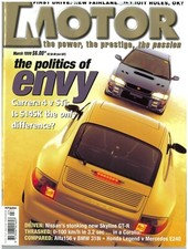 MOTOR Magazine March 1999 Porsche 911 Carrera Subaru Impreza WRX Ford Fairlane