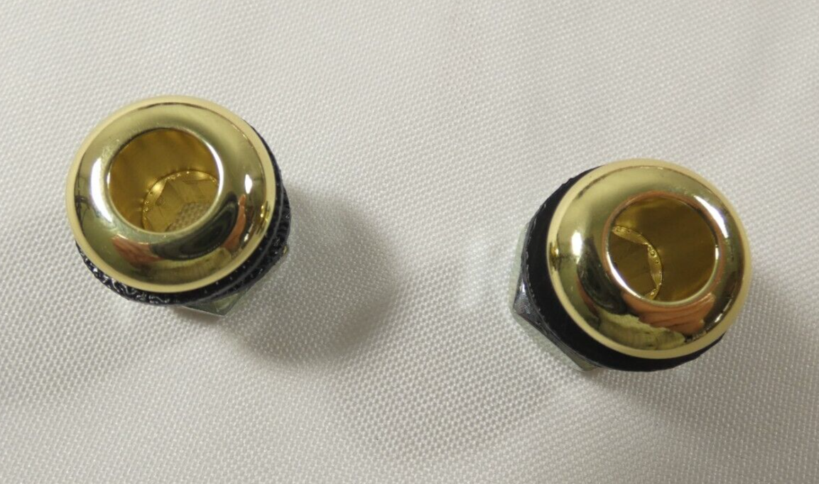 NEW Brass 1/2" Die Cast Drum Air Vent Set of 2 & Gaskets for Bass Tom
