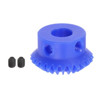 1.0 Modulus 25 Teeth 6mm Inner Hole Plastic Tapered Bevel Gear