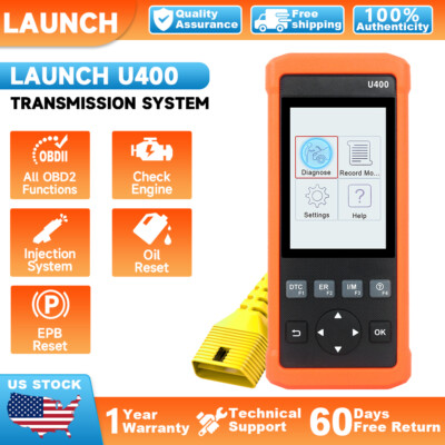 LAUNCH U400 OBD2 Scanner Engine Injector Code Reader Car Diagnostic Tool OIL EPB
