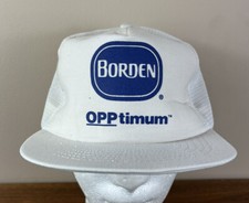 Vintage Trucker Hat Borden Opptimum Advertising Snapback Made In USA