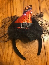 Devil Headband - womens - Happy Halloween Witch Hat Headband - NWT Ships N24