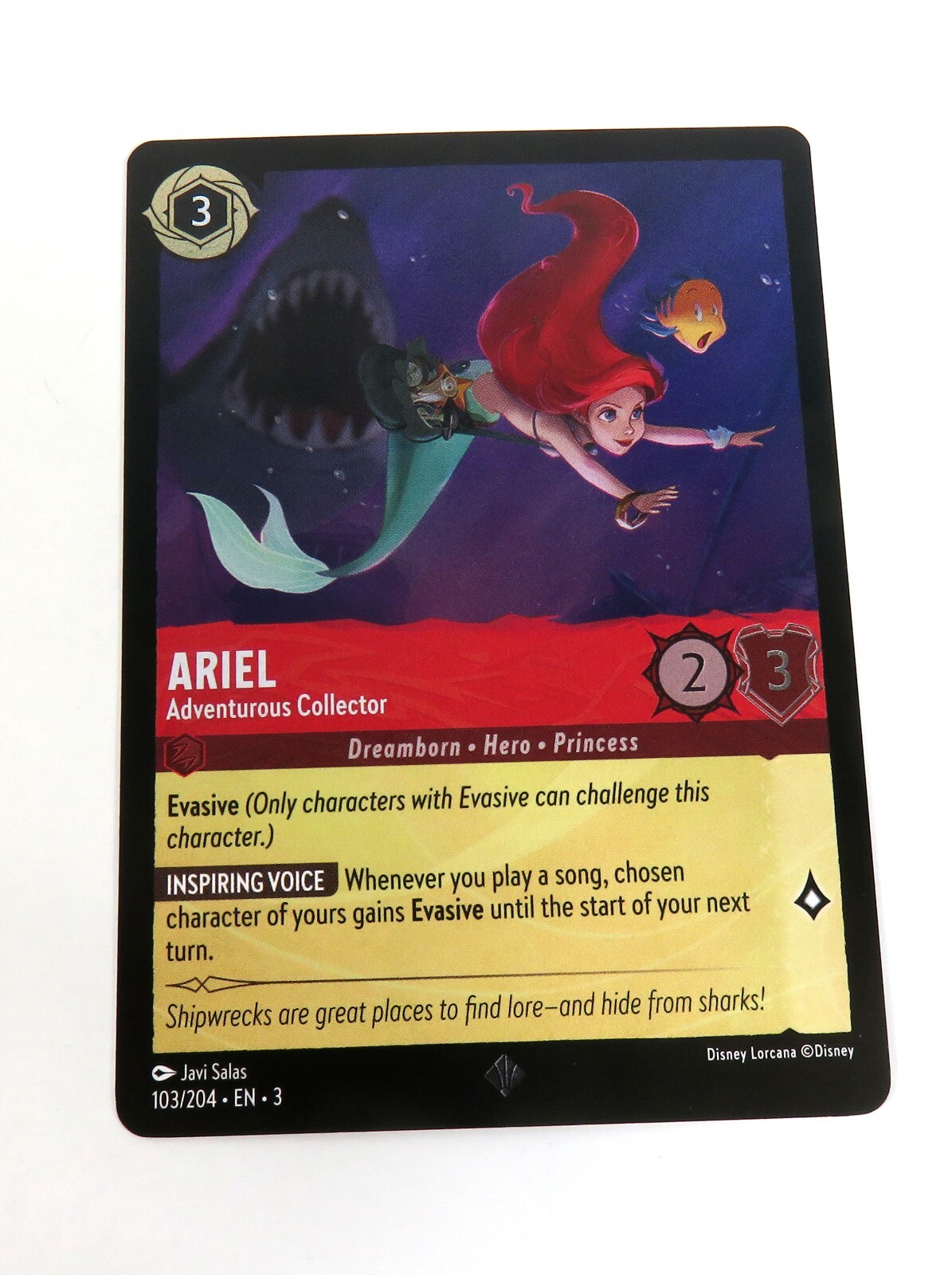 Disney Lorcana Ariel Adventurous Collector FOIL 103/204 NM Into the Inklands
