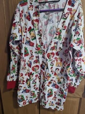 Vtg valentine scrub jacket Tafford brand small medical nursing uniform