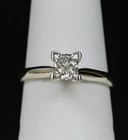 14K White Gold 0.60ct Square MOD Brilliant Cut Diamond Solitaire Ring  SI1 / I — photo 2