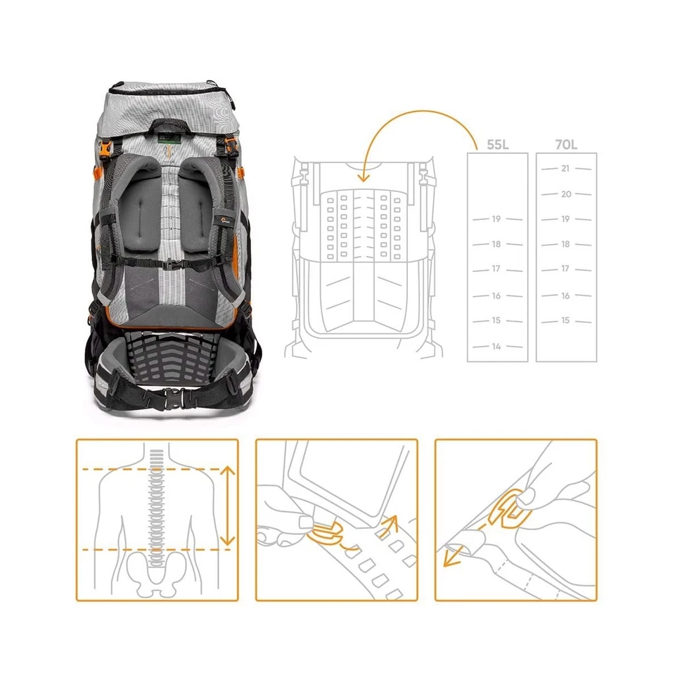Lowepro PhotoSport PRO BP 55L, Backpack for Reflex and Mirrorless Cameras, Fr... - Image 2 of 4