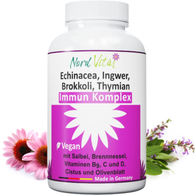 Immun-Komplex mit Echinacea - Salbei - Ingwer - Zink - Selen - Vitamin C & D