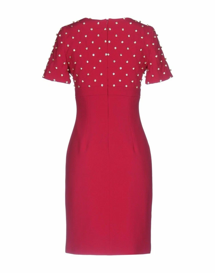 $2195 Vestido MOSCHINO Alta Costura Jeremy Scott Barbie Cristales Granate Margot Robbie Foto 4 de 4