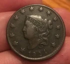 Photo of a 1824-P Large Cent from an eBay listing that sold on Jul 20, 2026