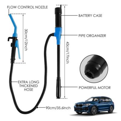 Electric Fuel Transfer Pump Battery Operated Petrol Oil Water & Fuel Transfer