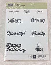 Stampin Up Perfect Pairings Greeting Stamp Set Rubber Stamps Wood Mounted