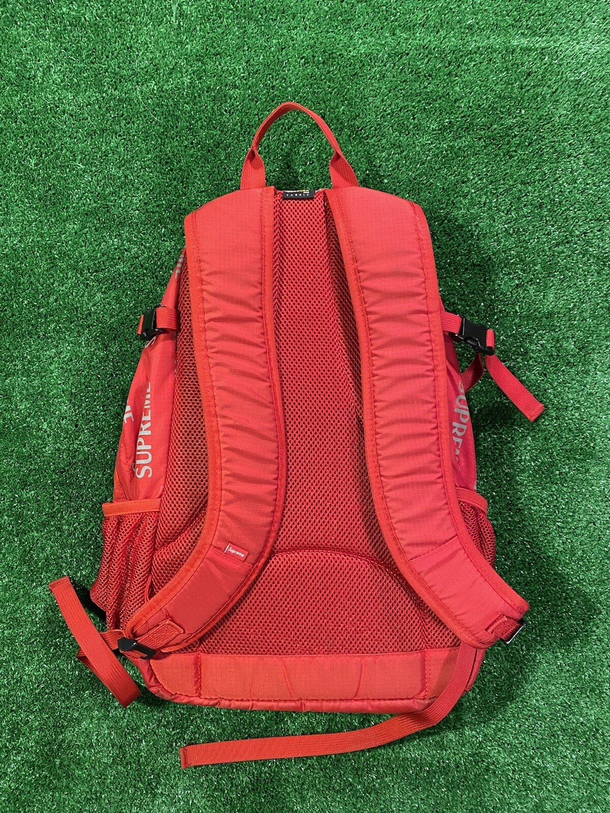 supreme 3m reflective repeat backpack red