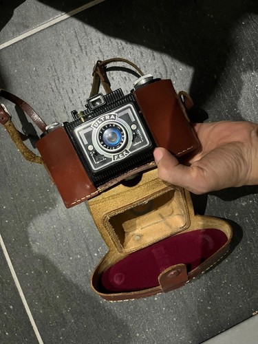 Appareil Photo Argentique Ultra Fex France – Himalaya, Années 1950, Avec étui Cuir