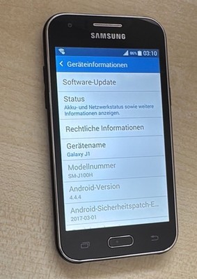 Samsung Galaxy J1 4GB Blau Android Smartphone J100H Geprüft Garantie Handy