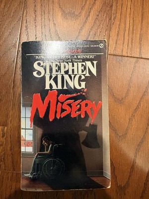 MISERY Stephen King Signet FIRST EDITION 1st Print PB 1988 Romance Cover Insert