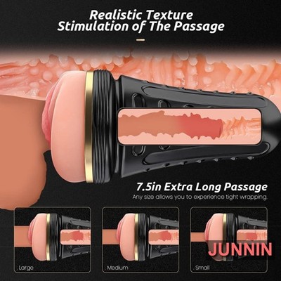Premium High Quality Realistic Male Stroker Pocket Pussy7.5 Inch Deep Textured