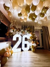 4FT LIGHT UP NUMBERS FOR HIRE - BUCKINGHAMSHIRE - WITH BALLOON DISPLAY OPTIONAL