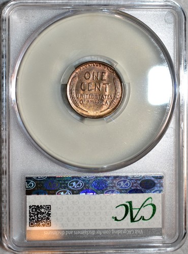 CACG MS-64 BN 1921-S Lincoln Cent, Frosty, Arguably Red-Brown specimen! - Picture 3 of 3