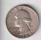 1964-D WASHINGTON QUARTER 25¢ DENVER 90% SILVER COIN UNITED STATES MINT